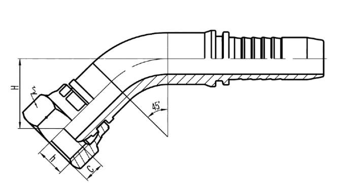 45° BSP Female Multi Seal (22141)