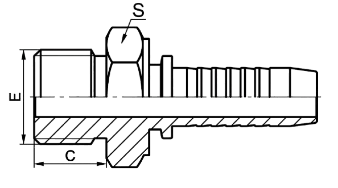 BSP MALE O-RING SEAL (12211)