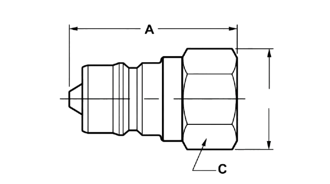 Nipple Female Thread / Male Diagram